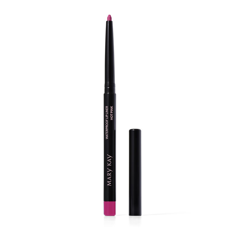 Uncapped Mary Kay Waterproof Lip Liner in Hot Pink against plain background image number null