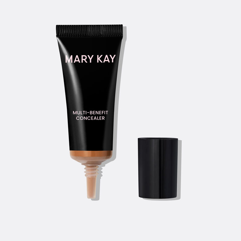 Black Mary Kay&trade; Multi-Benefit Concealer Bottle in Deep 3 with the cap removed, showcasing the needle nose
