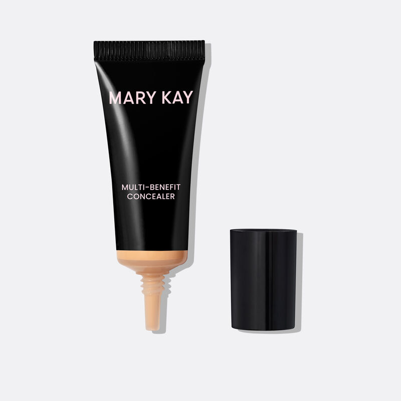 Black Mary Kay&trade; Multi-Benefit Concealer Bottle in Light 3 with the cap removed, showcasing the needle nose